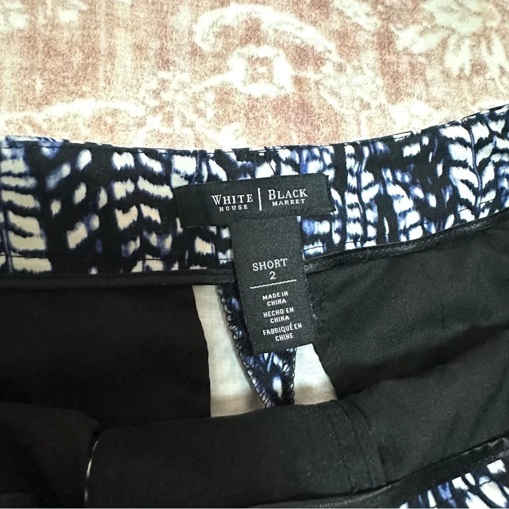 White House Black Market Patterned Shorts